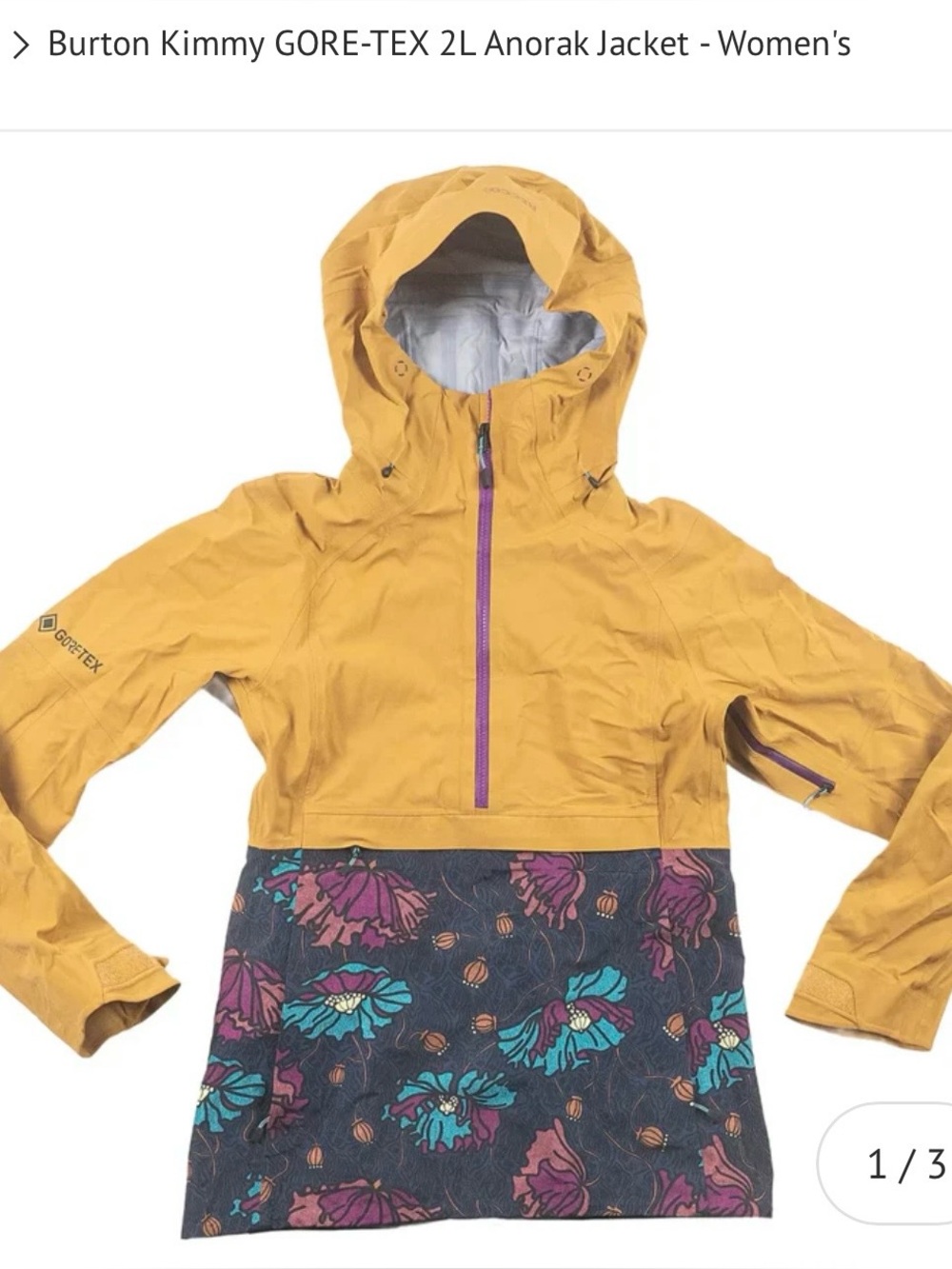 Burton Kimmy Goretex Anorak 3/4 zip